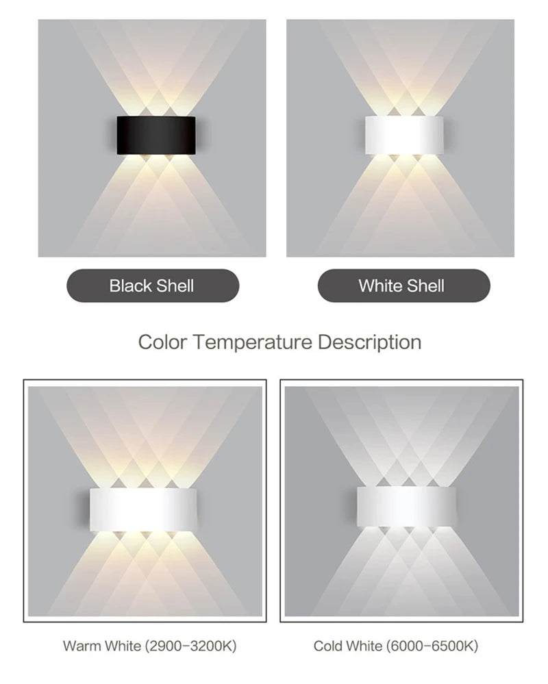 Aluminum LED Wall Lamp IP65 Waterproof