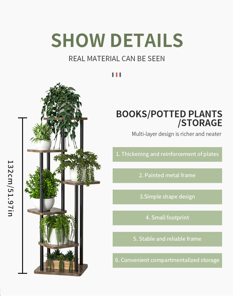 Multi-Level Flower Pot Storage & Display Shelf