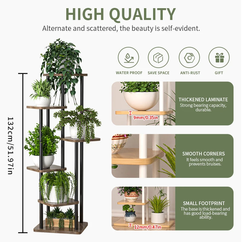 Multi-Level Flower Pot Storage & Display Shelf