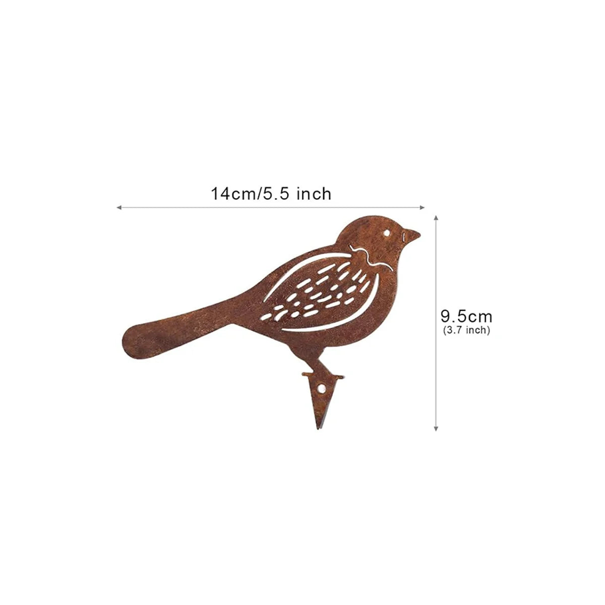 Rusty Wrought Iron Cat Fence Ornament
