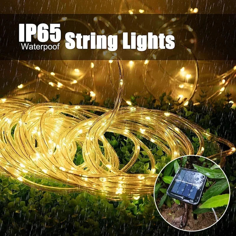 LED Solar Strip Rope Fairy Lights