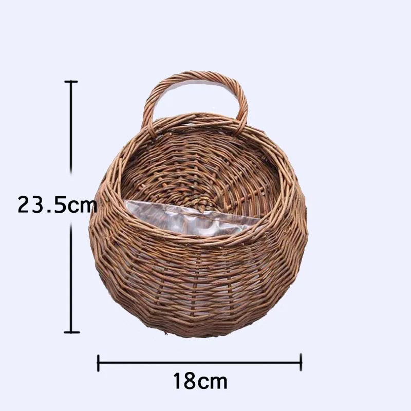 Handmade Wicker Rattan Wall Planter