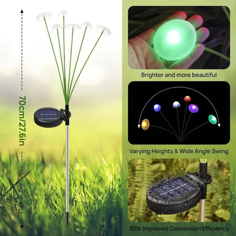 LED Solar Mushroom Garden Lights