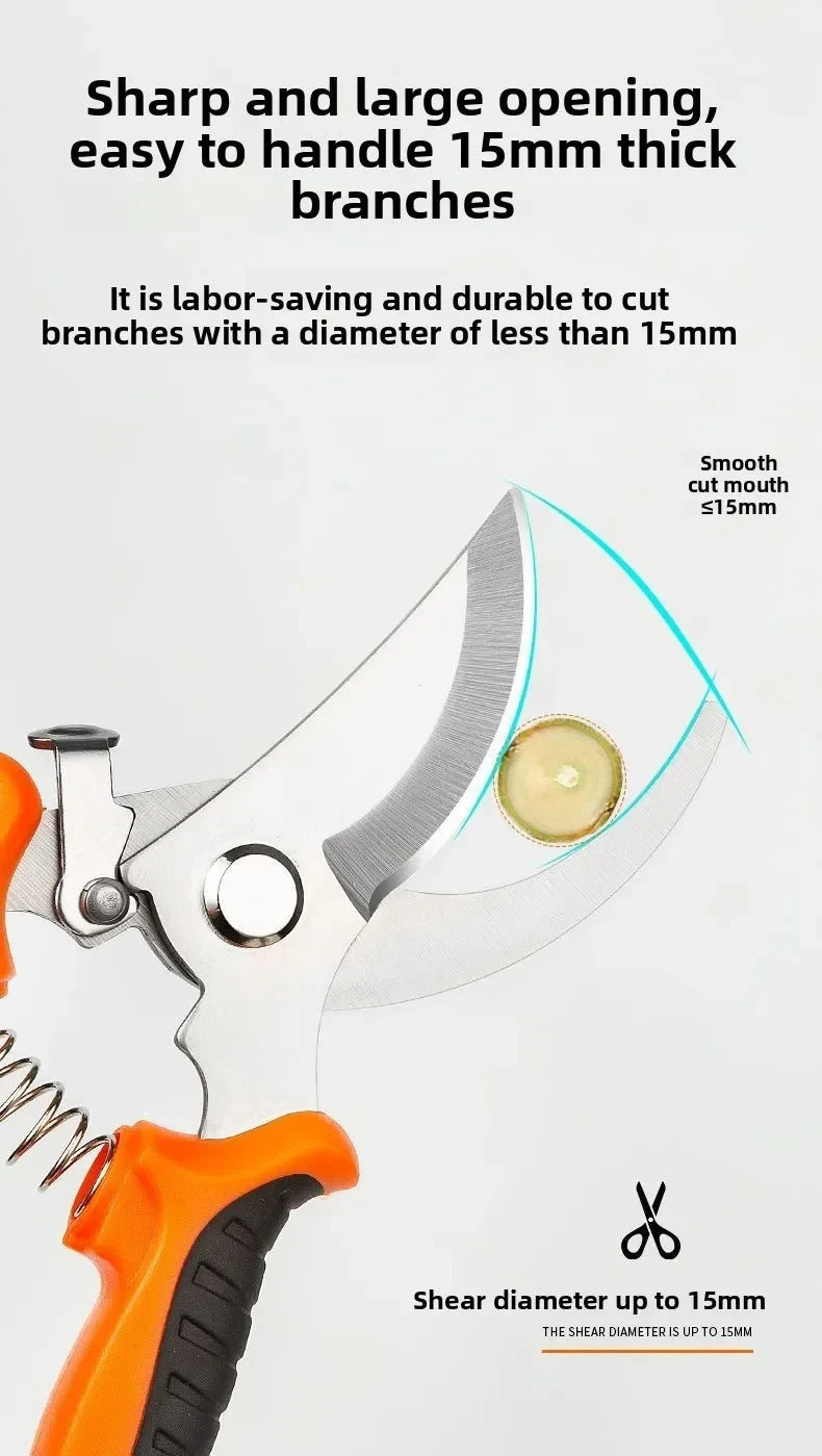 190mm Stainless Steel Pruning Shears