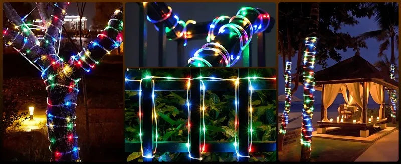 LED Solar Strip Rope Fairy Lights