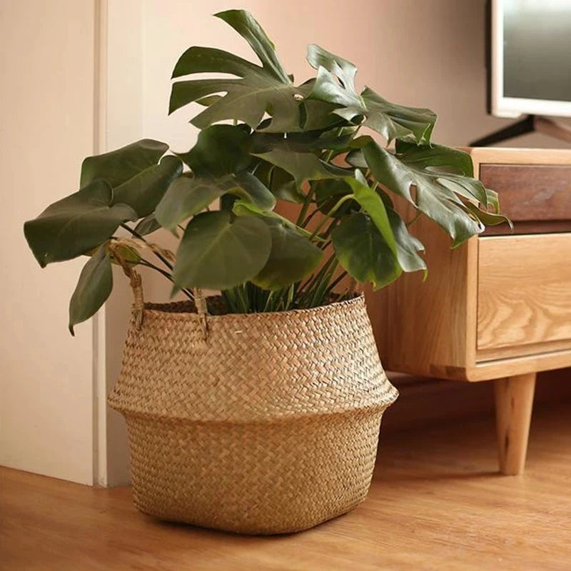 Straw Woven Plant Pot Basket