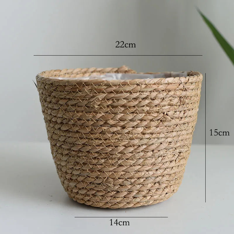 Straw Woven Plant Pot Basket