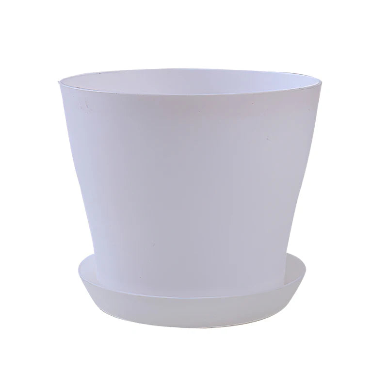Plastic Flower Pots with Trays