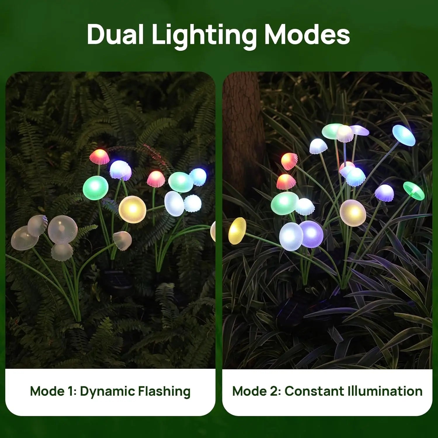 LED Solar Mushroom Garden Lights