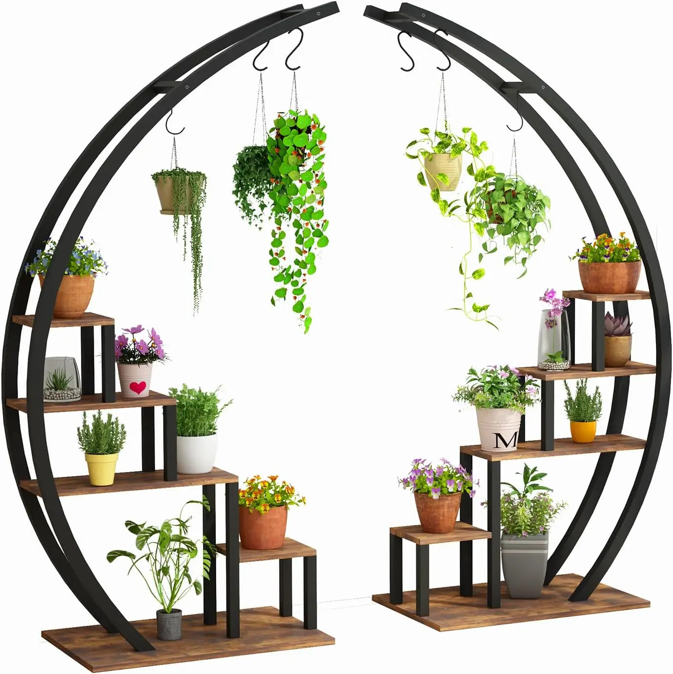 2Pcs 5-Tier Metal Plant Stand