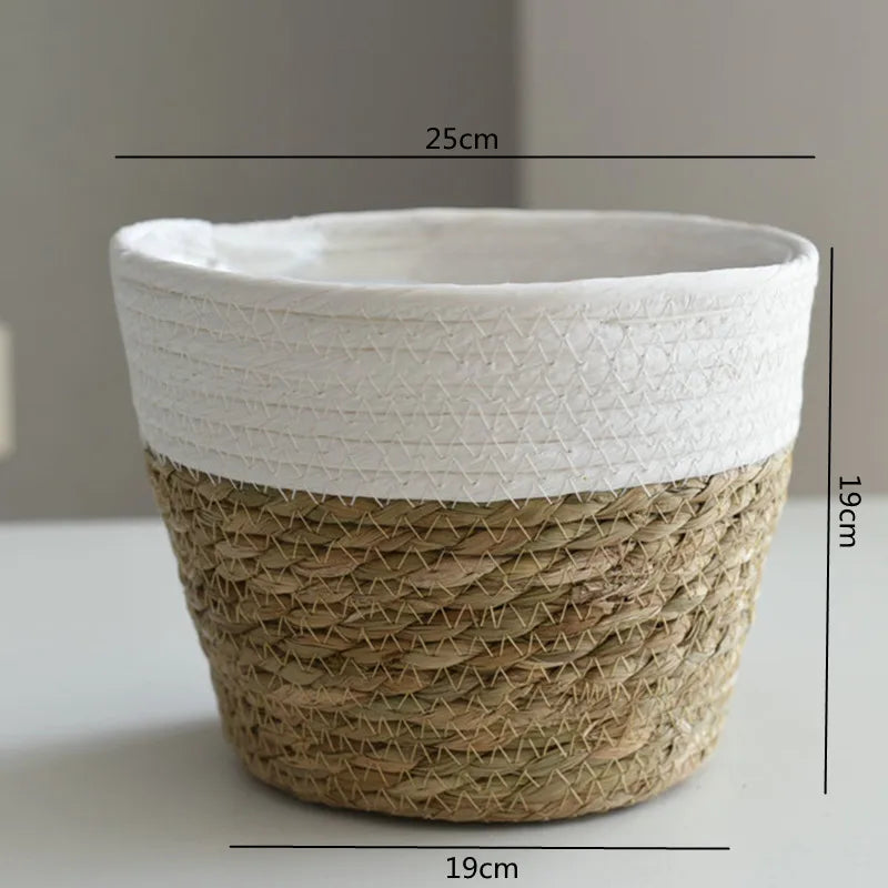 Straw Woven Plant Pot Basket