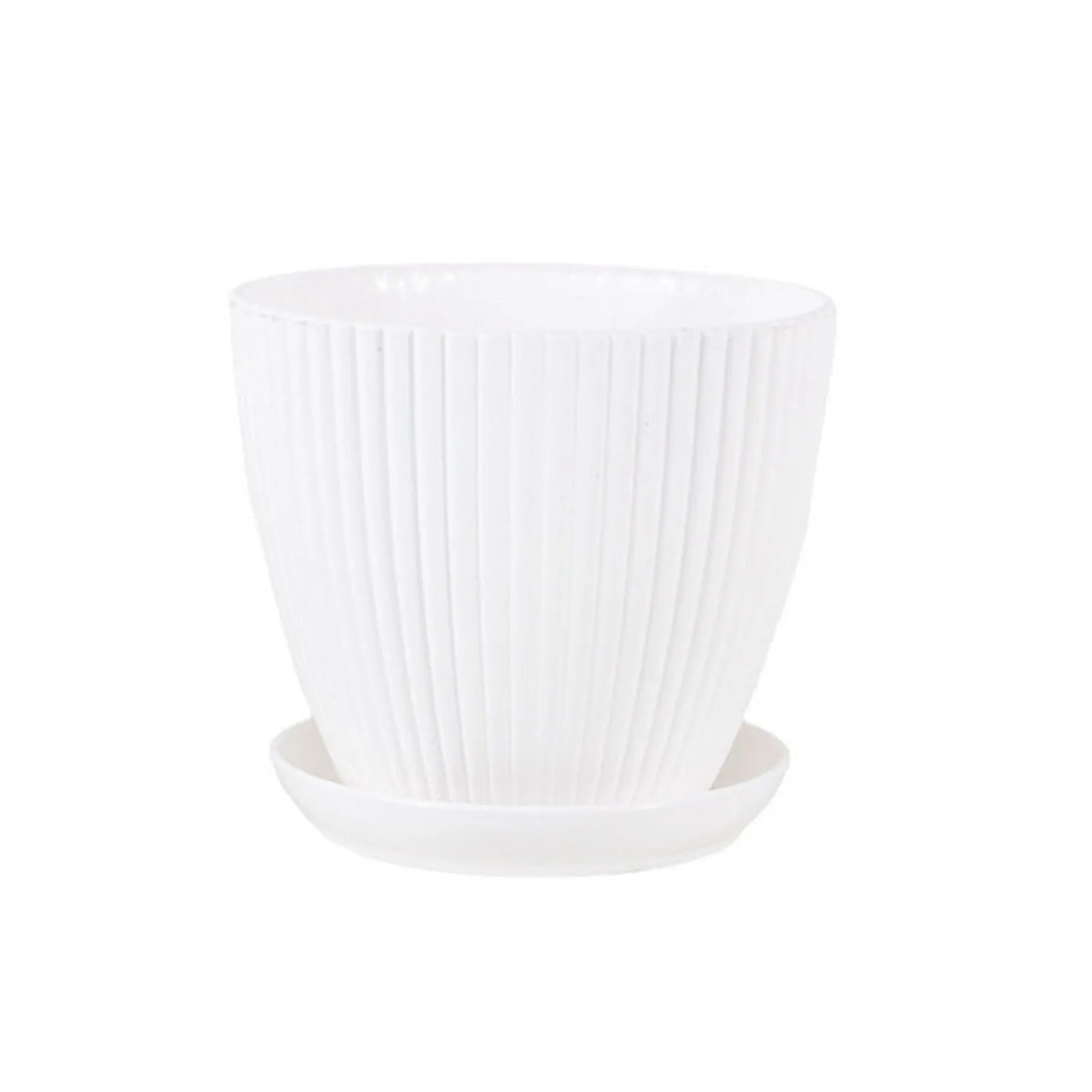 Round Flower Pots with Trays