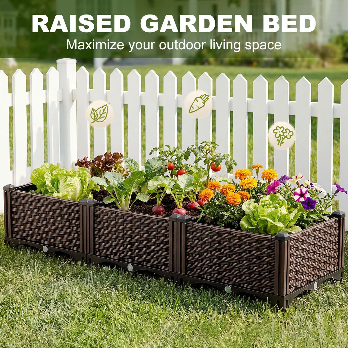 Rectangular Raised Garden Bed Kit