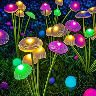 LED Solar Mushroom Garden Lights