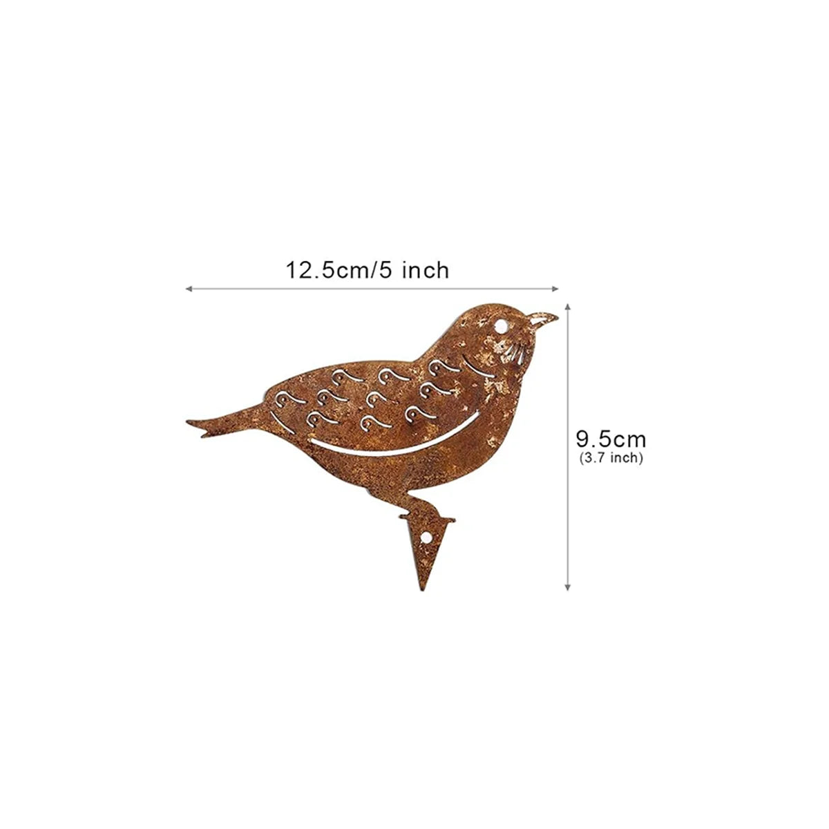 Rusty Wrought Iron Cat Fence Ornament