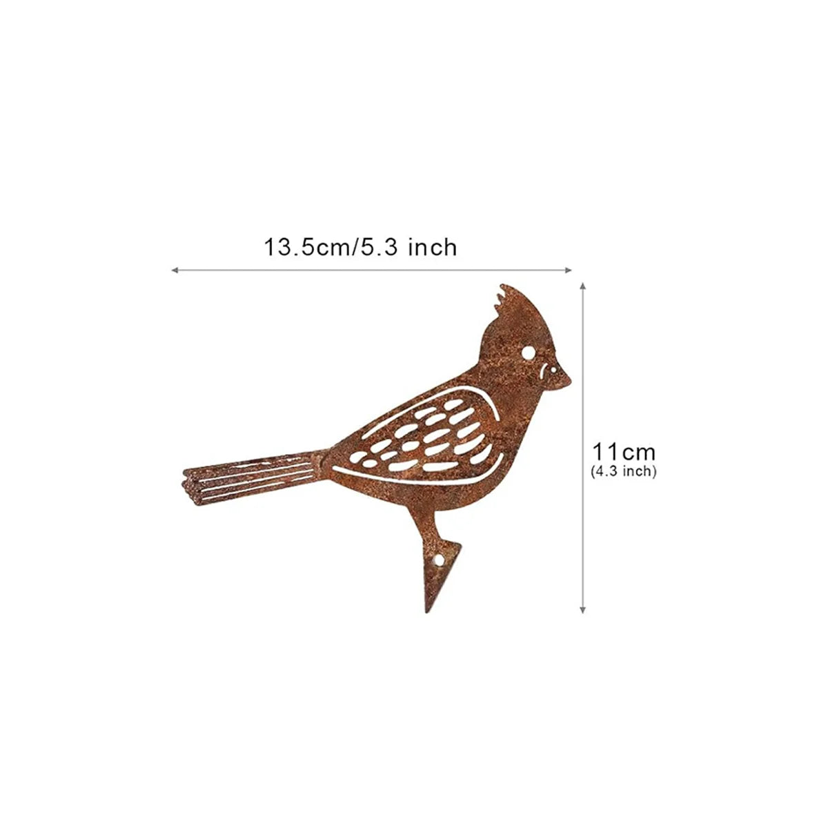 Rusty Wrought Iron Cat Fence Ornament
