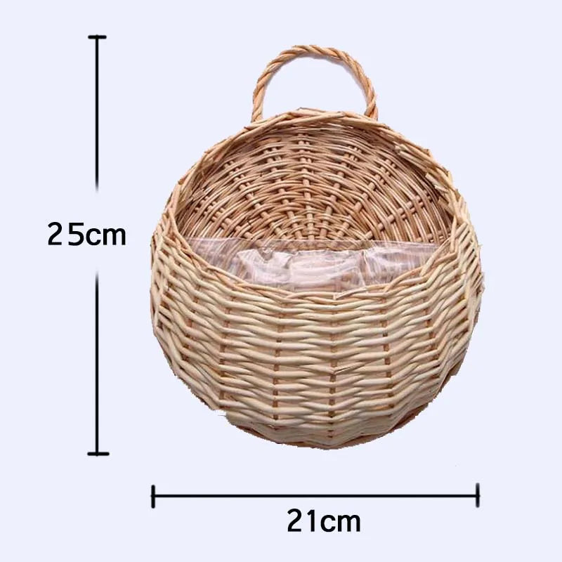Handmade Wicker Rattan Wall Planter