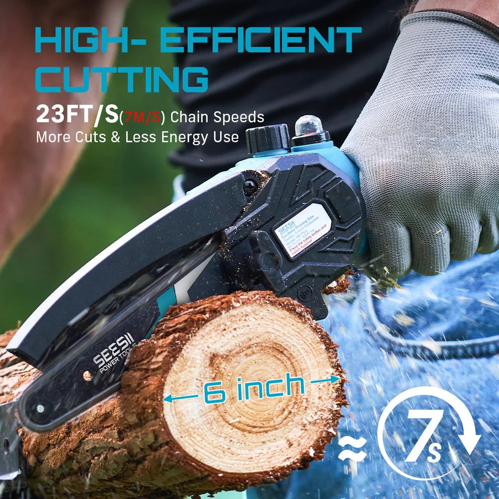 SEESII 6''Cordless Mini Chainsaw