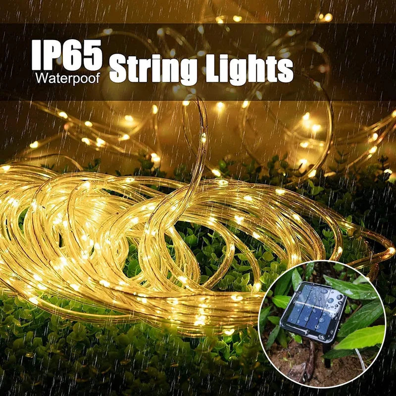 LED Solar Strip Rope Fairy Lights