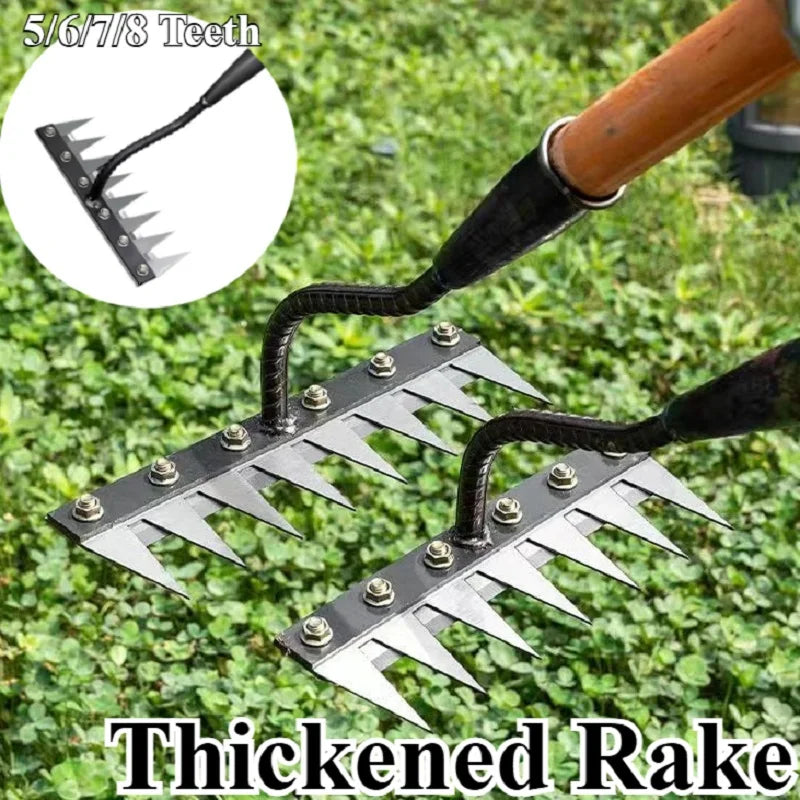 Garden Weeding Rake 5/6/7/8 Teeth