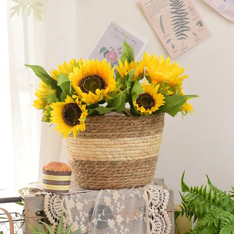 Straw Woven Plant Pot Basket