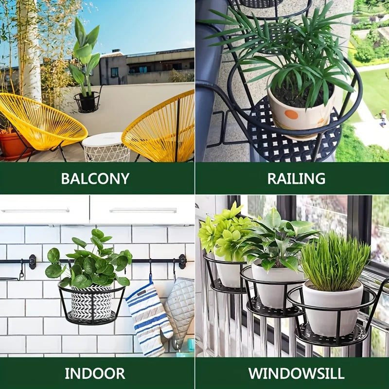 Iron Art Hanging Flower Pots 1/2/3 Pack