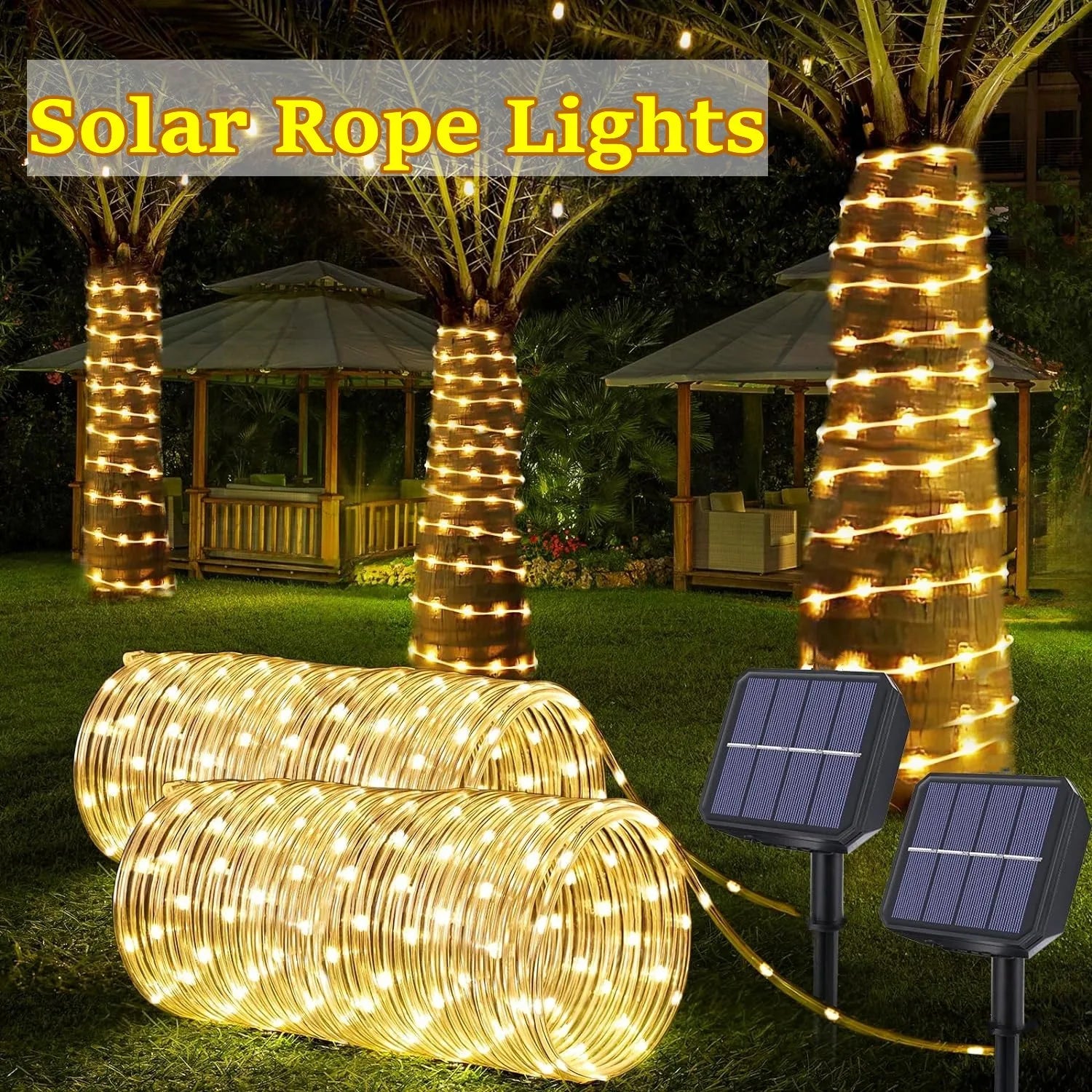 LED Solar Strip Rope Fairy Lights