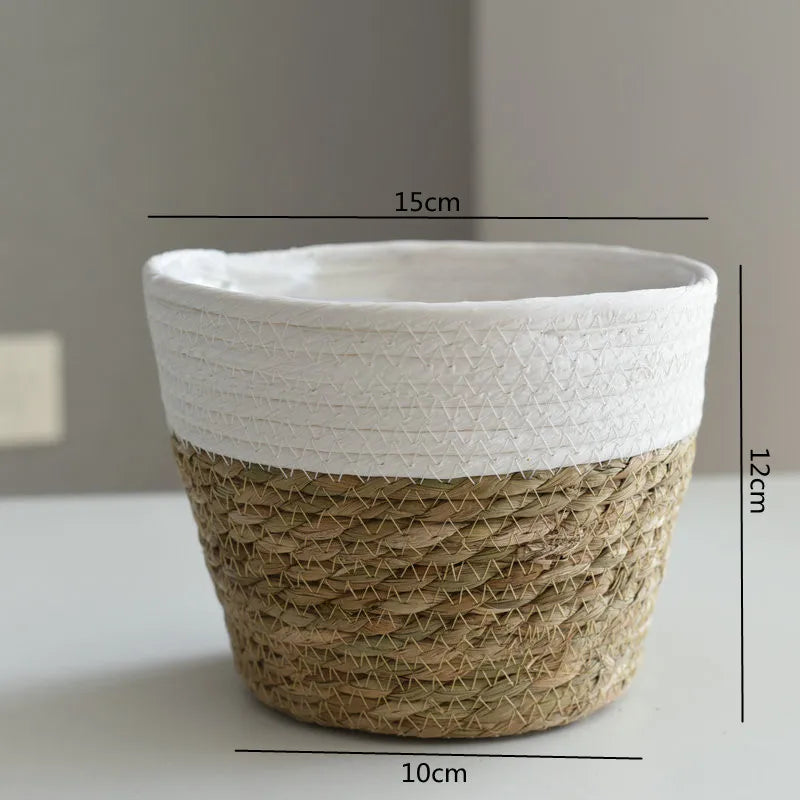 Straw Woven Plant Pot Basket