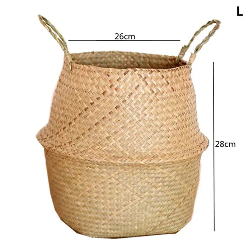 Straw Woven Plant Pot Basket
