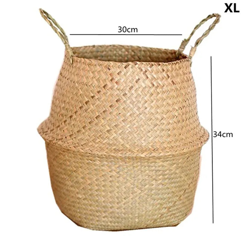 Straw Woven Plant Pot Basket