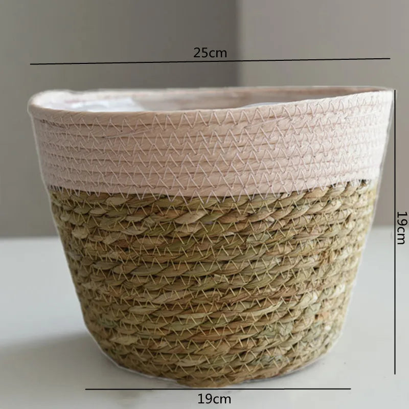 Straw Woven Plant Pot Basket