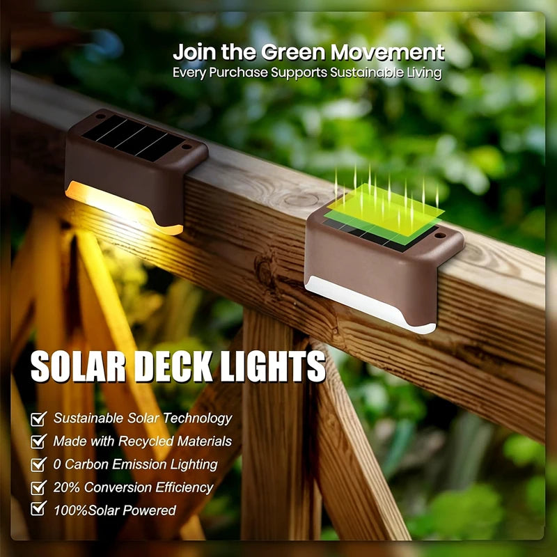 Solar Deck Lights 4/8/12Pcs