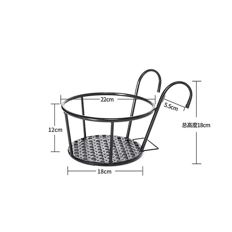 Iron Art Hanging Flower Pots 1/2/3 Pack