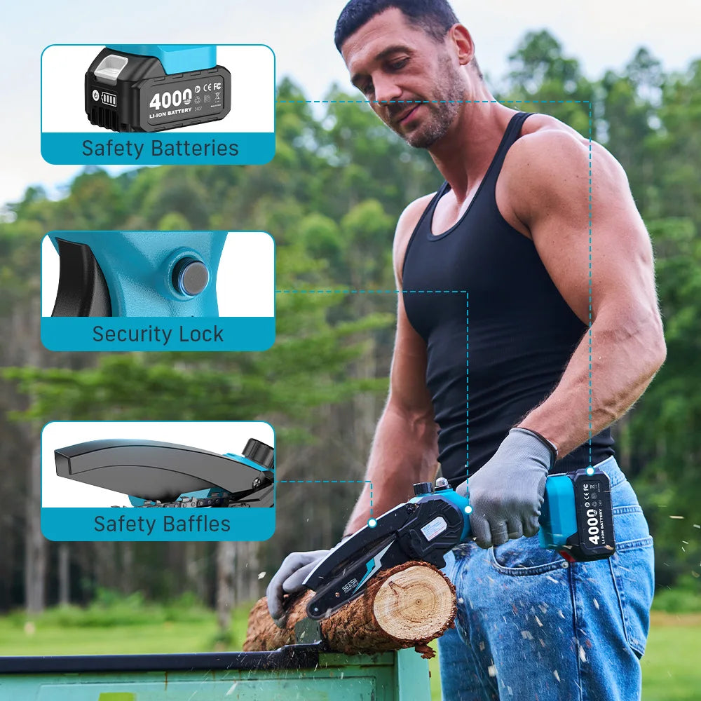 SEESII 6''Cordless Mini Chainsaw