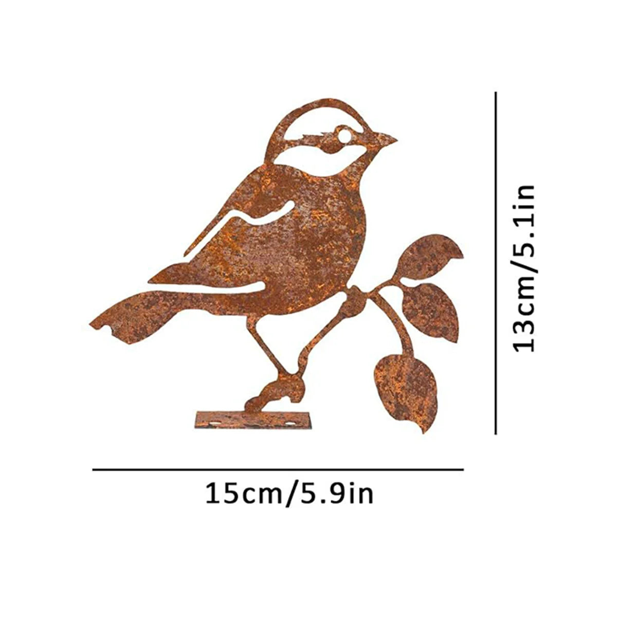 Rusty Wrought Iron Cat Fence Ornament