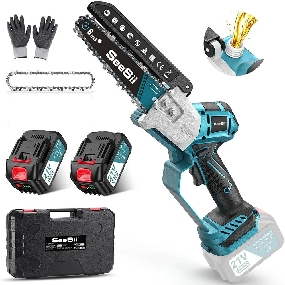 SEESII 6''Cordless Mini Chainsaw