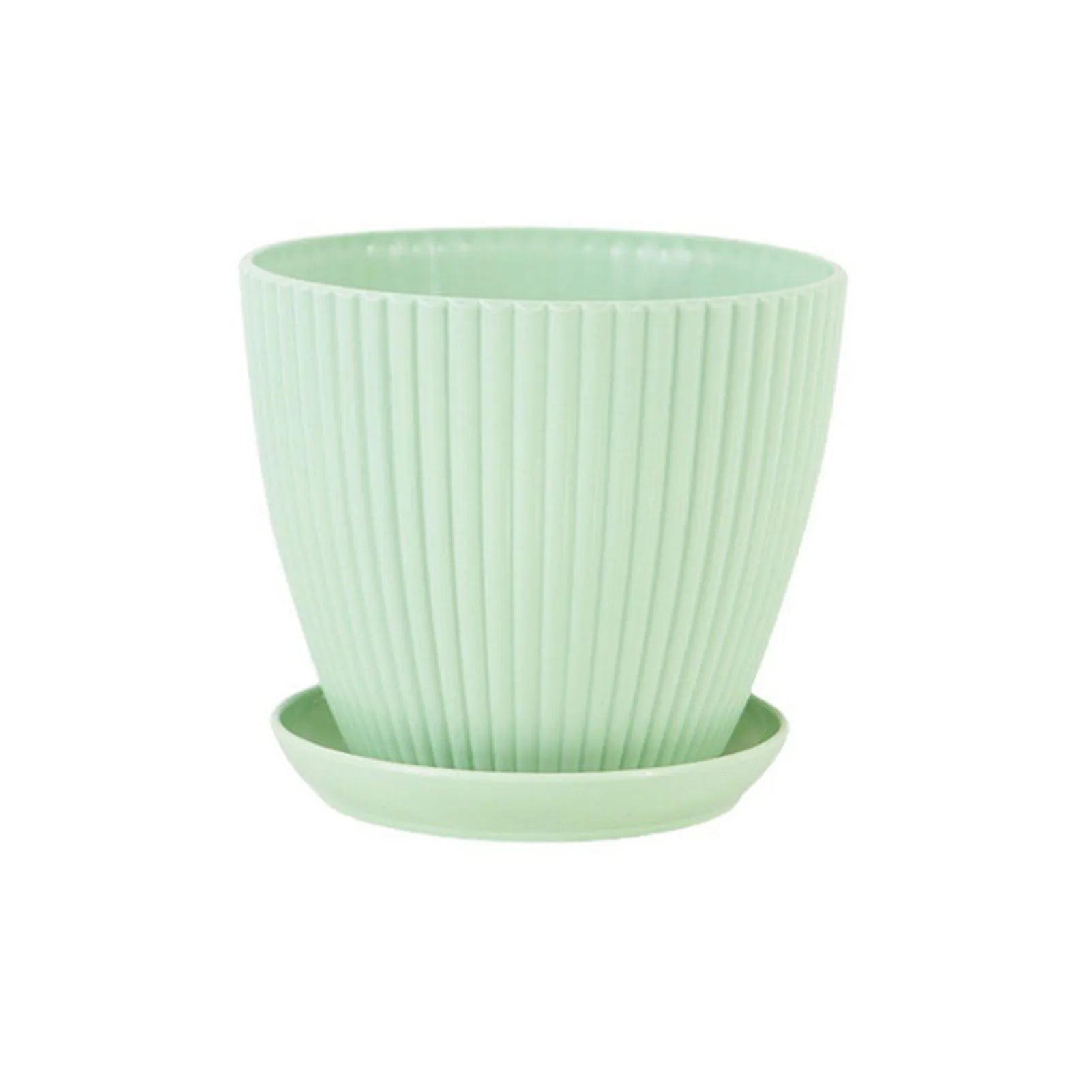 Round Flower Pots with Trays