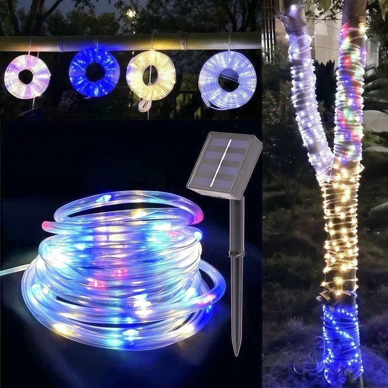 LED Solar Strip Rope Fairy Lights