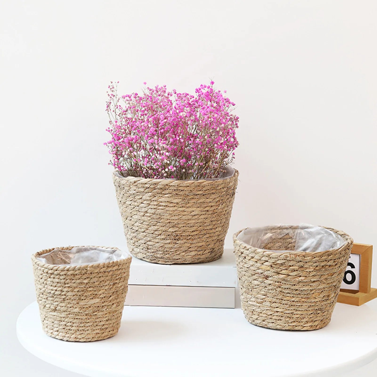 Straw Woven Plant Pot Basket