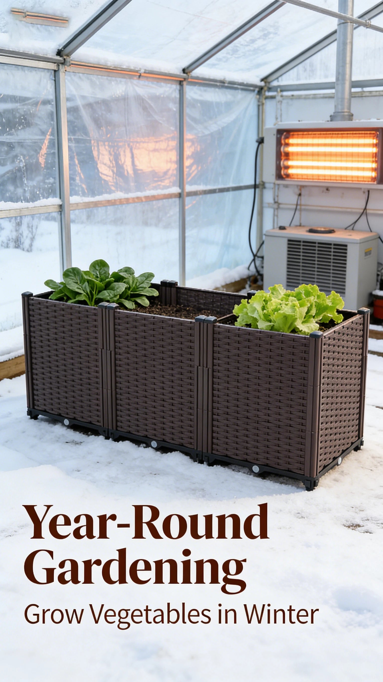 Large 3-Tier Raised Garden Bed 120x40x52cm