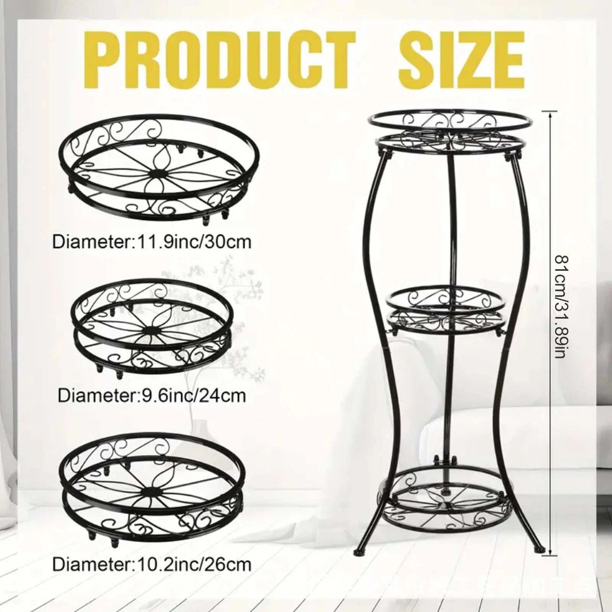 Corner Flower Pot Display Rack for Home & Office