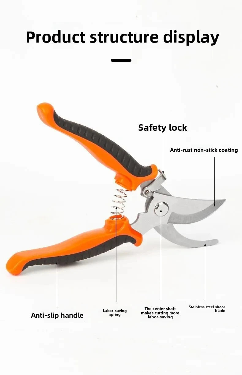 190mm Stainless Steel Pruning Shears