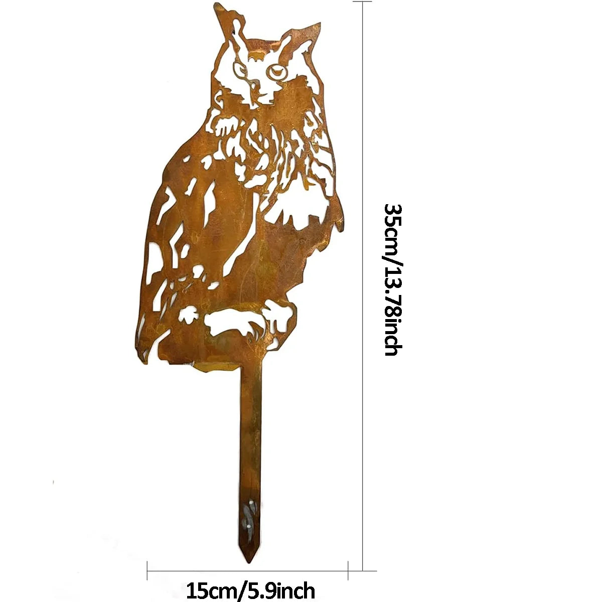Rusty Wrought Iron Cat Fence Ornament