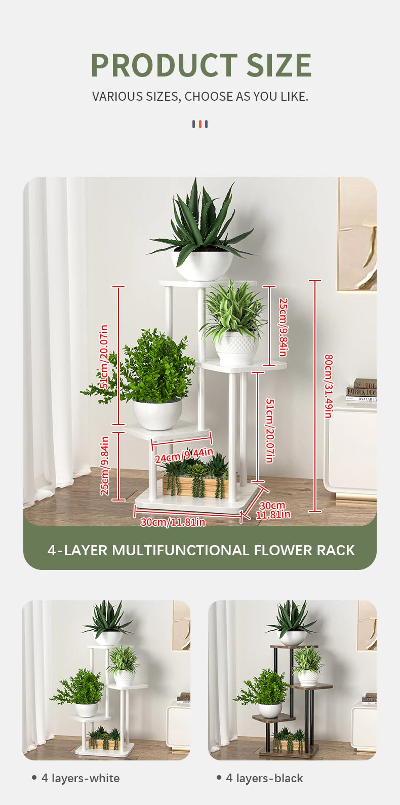 Multi-Level Flower Pot Storage & Display Shelf
