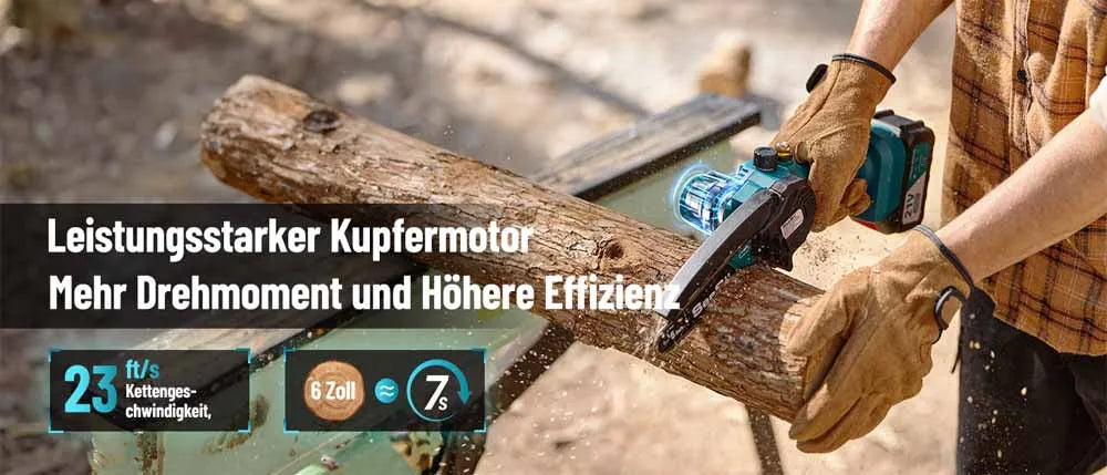 SEESII 6''Cordless Mini Chainsaw