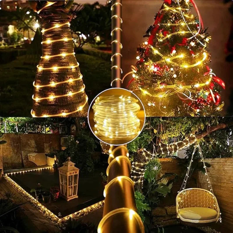 LED Solar Strip Rope Fairy Lights