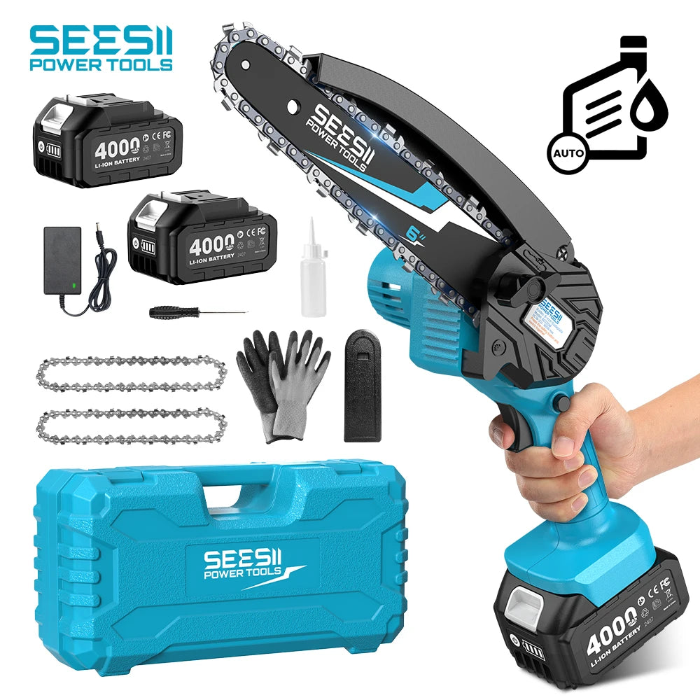 SEESII 6''Cordless Mini Chainsaw