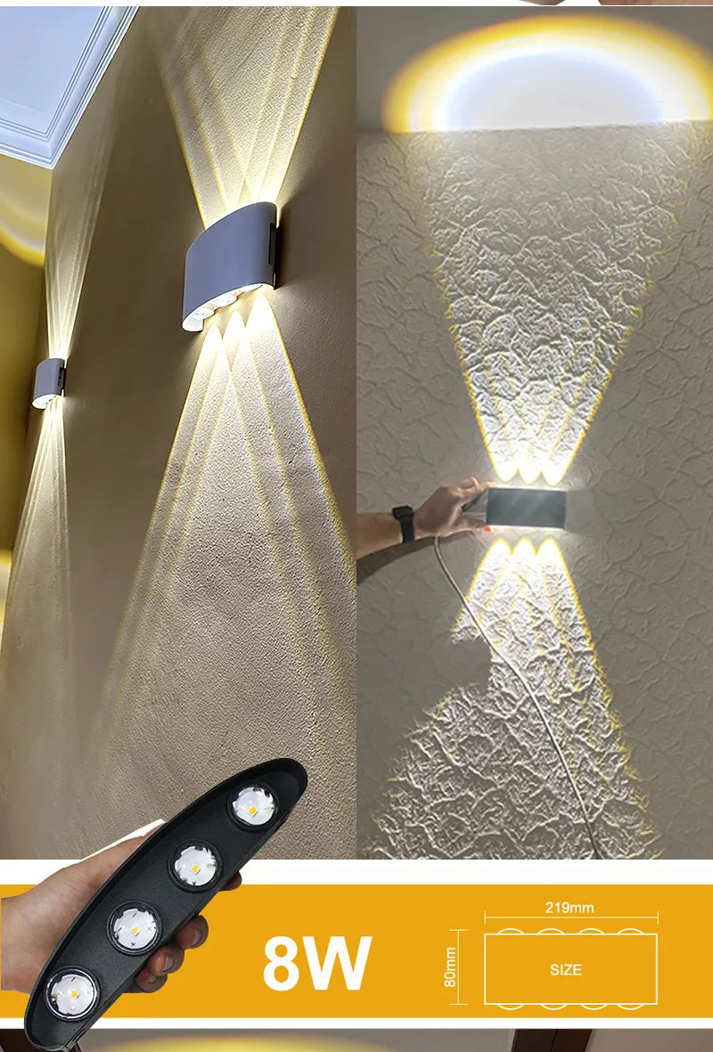 Aluminum LED Wall Lamp IP65 Waterproof