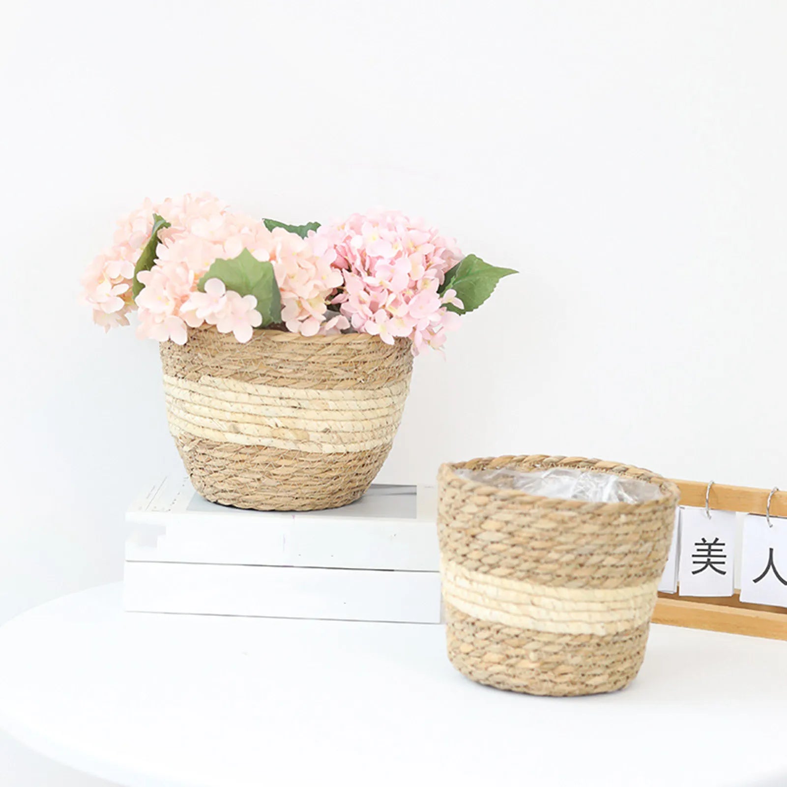 Straw Woven Plant Pot Basket