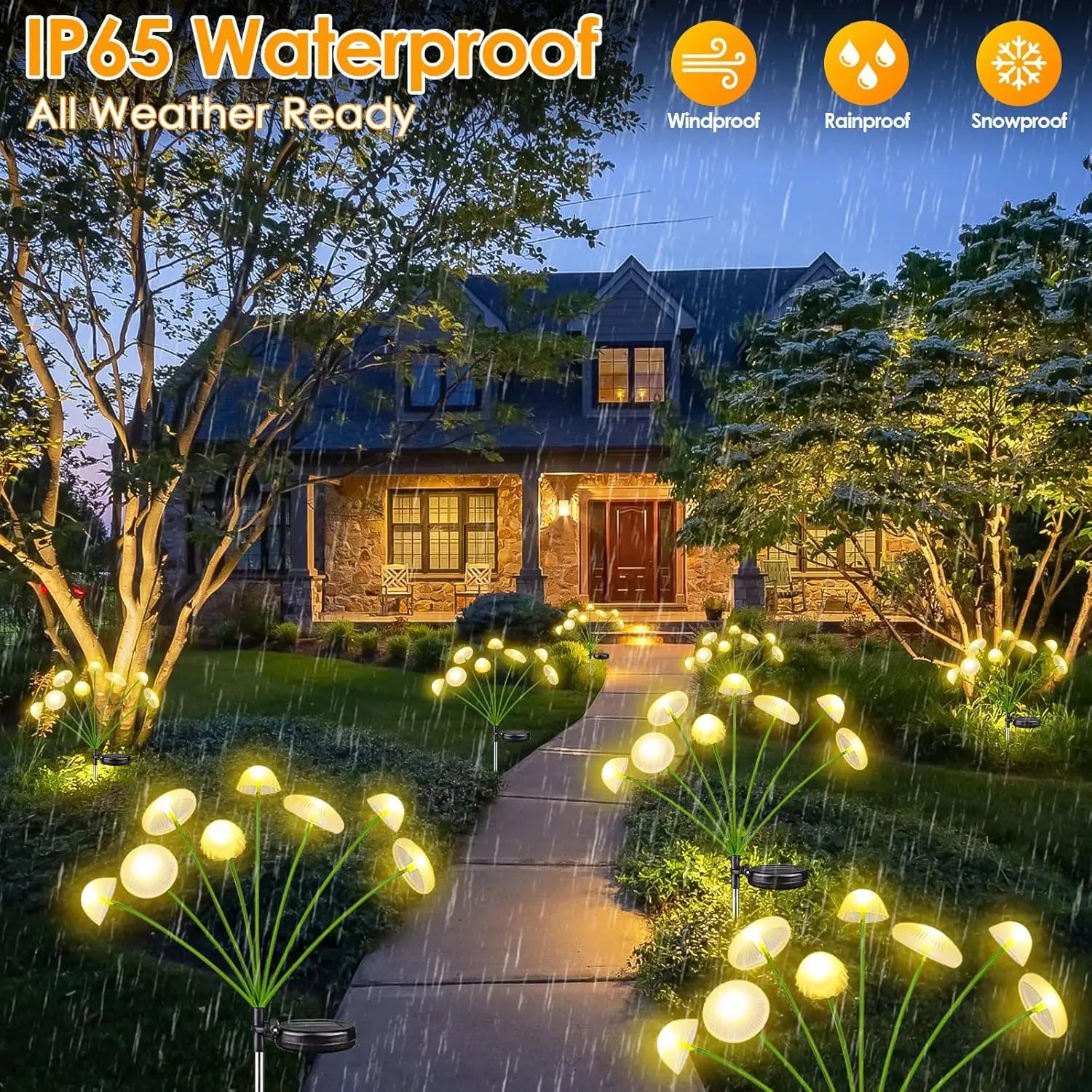 LED Solar Mushroom Garden Lights